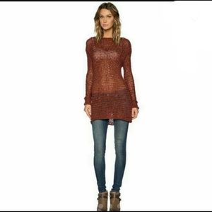 UNIF BURGUNDY LONG SLEEVE SWEATER